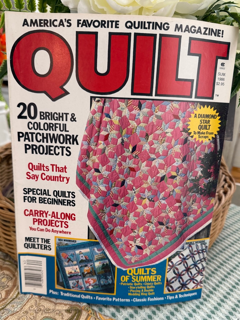 Vintage 1986 QUILT Magazine Summer Patchwork Quilting Patterns Country